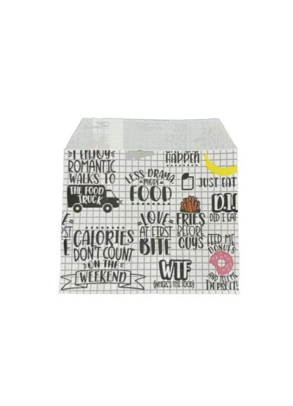 Bolsa Antigrasa Fast Food 12x12