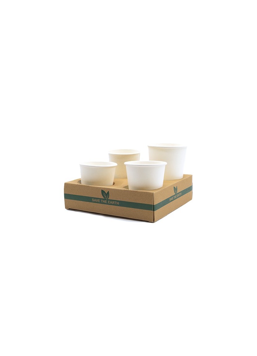 Cubitera Cartón 4 Vasos